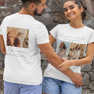 T-shirt Collage de photos funéraire moderne et simple