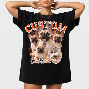 T-shirt Collage de photos personnalisé de chien de contref