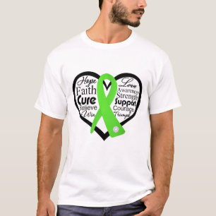 T-shirt Collage de ruban de coeur de la maladie de Lyme