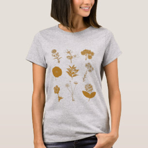 T-shirt Collage d'illustrations de fleurs vintages