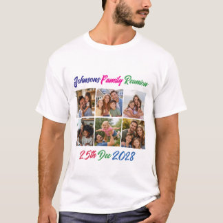 T-shirt Collage Instantané de Mémoire de Famille H