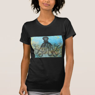 T-shirt Collage Octopus vintage