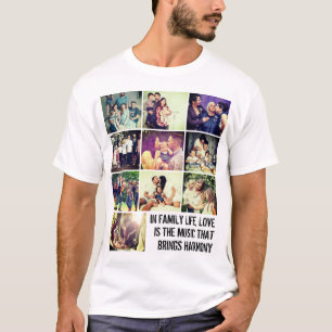 T-shirt Collage photo de famille personnalisé