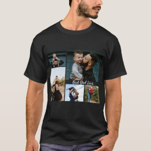 T-shirt Collage photo de Fête des pères personnalisée