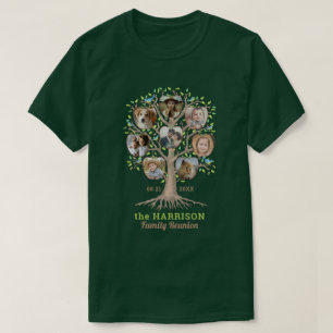 T-shirt Collage photo de l'arbre de la réunion familiale 