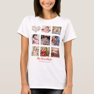 T-shirt Collage photo de l'arbre généalogique Grand-mère C