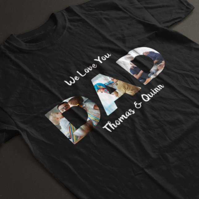 T-shirt Collage photo fête des pères (Créateur téléchargé)