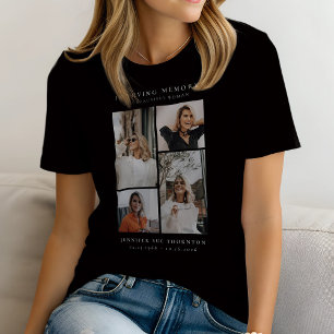T-shirt Collage Photo Minimaliste En Souvenir Affectueux