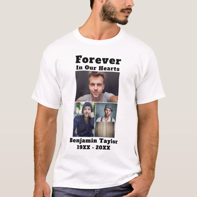 T-shirt Collage photo personnalisé 3 pour toujours dans no (Devant)