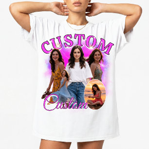 T-shirt Collage photo personnalisé Bootleg Rap 90s, Vintag