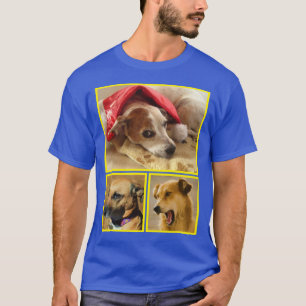 T-shirt Collage photo personnalisé de chien pour amateur d