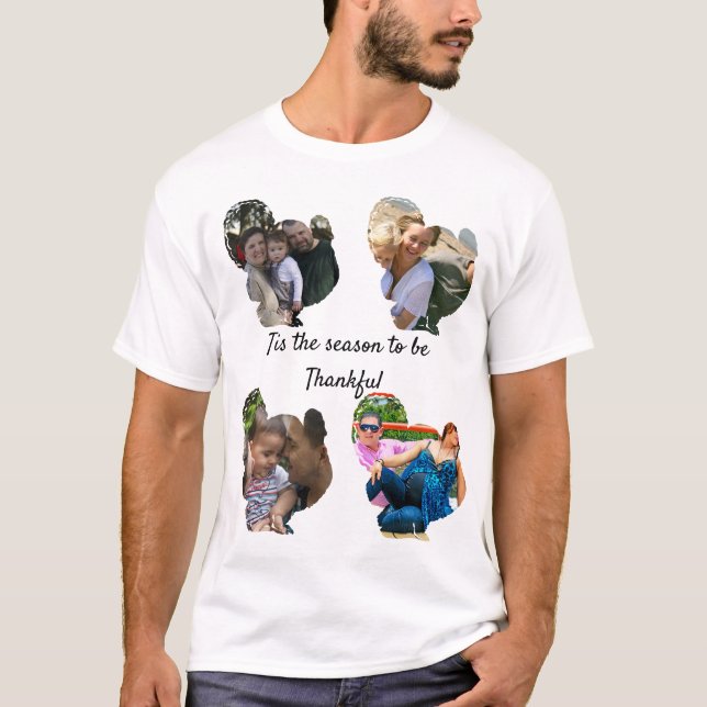 T-shirt Collage photo personnalisé de dinde graisseuse (Devant)