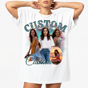 T-shirt Collage photo personnalisé de rap bootleg des anné