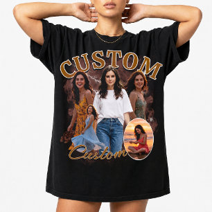 T-shirt Collage photo personnalisé de rap bootleg des anné