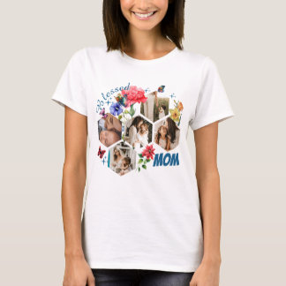 T-shirt Collage photo personnalisé, jardin grand-mère
