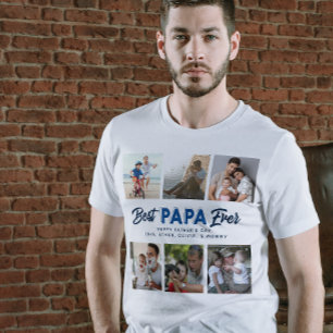 T-shirt Collage photo personnalisé pour la fête des pères 