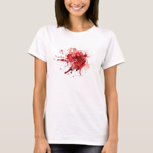T-shirt Collage rouge de corps de lanterne