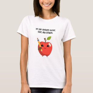 T-shirt Colle Pailletée Croissance Assistant de Fun en Cla