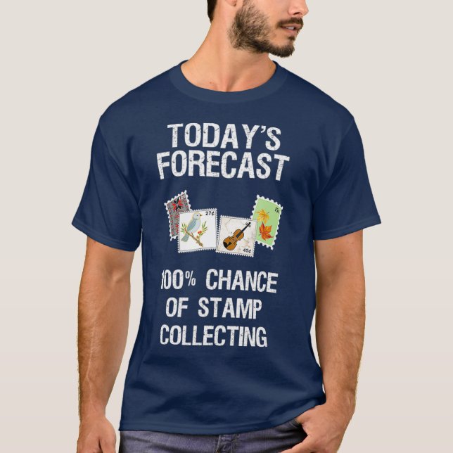 T-shirt Collecte de timbres pour collecteurs amusant aujou (Devant)