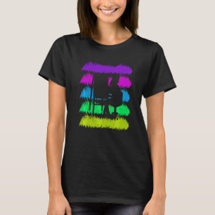 T-shirt Collecte D'Oeuvres Couleurs Jouées Avec Une Ombre