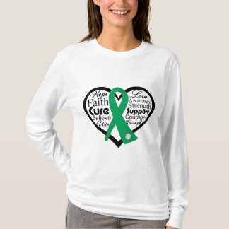 T-shirt Collecte du ruban cardiaque de la maladie du foie