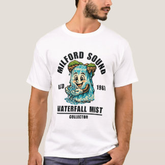 T-shirt collecteur de brume de cascade de Milford Sound