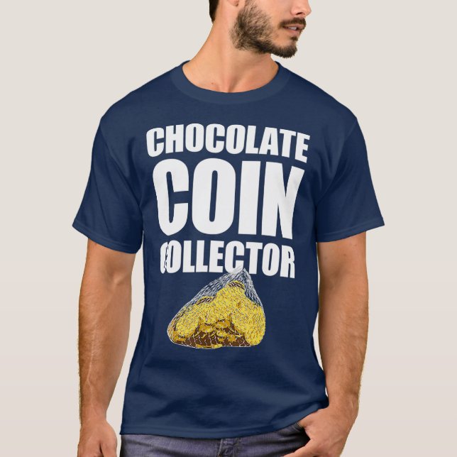 T-shirt Collecteur de pièce de chocolat Hanoukka Gelt (Devant)
