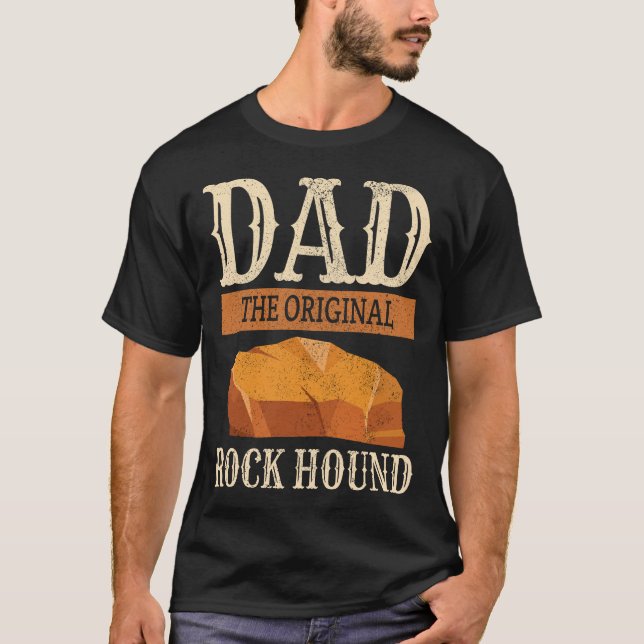 T-shirt Collecteur Pierres Géologiques Rockhoring Papa (Devant)