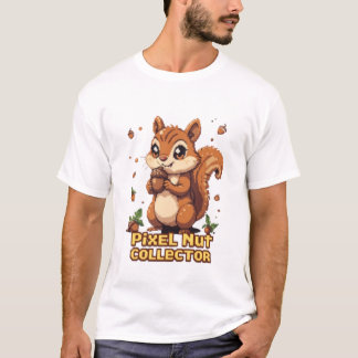 T-shirt Collecteur Pixel Nut - Cute 8 Bits Chipmunk Arcade