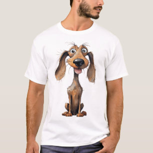 T-shirt Collection d'art de race de chien de dessin animé 