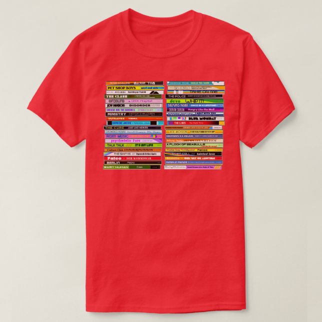 T-shirt Collection de CD rétro pour célibataires de la nou (Design devant)