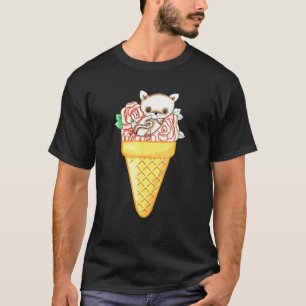 T-shirt Collection De Crème De Glace De Chat Animal Et Crè