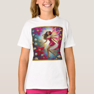 T-shirt Collection de fées de Noël - Cheveux Brown légers