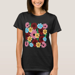 T-shirt Collection de fleurs colorées