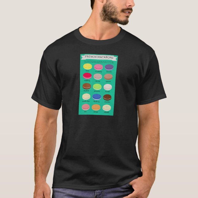 T-shirt Collection de la joie de Baker : Français Macarons (Devant)