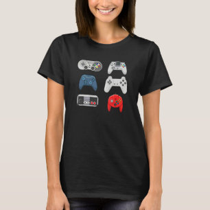 T-shirt Collection de manettes de jeux vidéo rétro Jeux