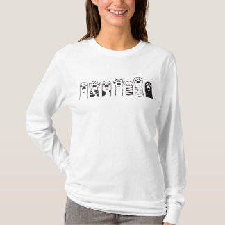 T-shirt Collection de pattes de chat - Illustration de mâc