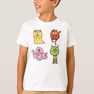 T-shirt Collection de personnages de monstres mignons – De