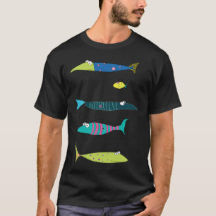 T-shirt collection de poissons drôles