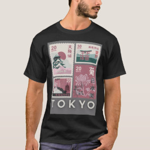 T-shirt Collection de timbres japonais - Nihon Bi () Vinta
