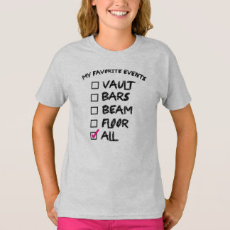 T-shirt Collection d'événements de gymnastique