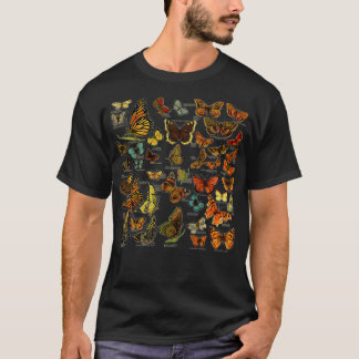 T-shirt Collection d'illustrations de papillon Vintage pou