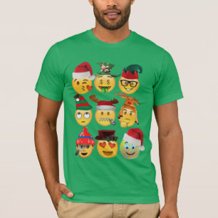 T-shirt collection emoji de noël drôle de chemise design