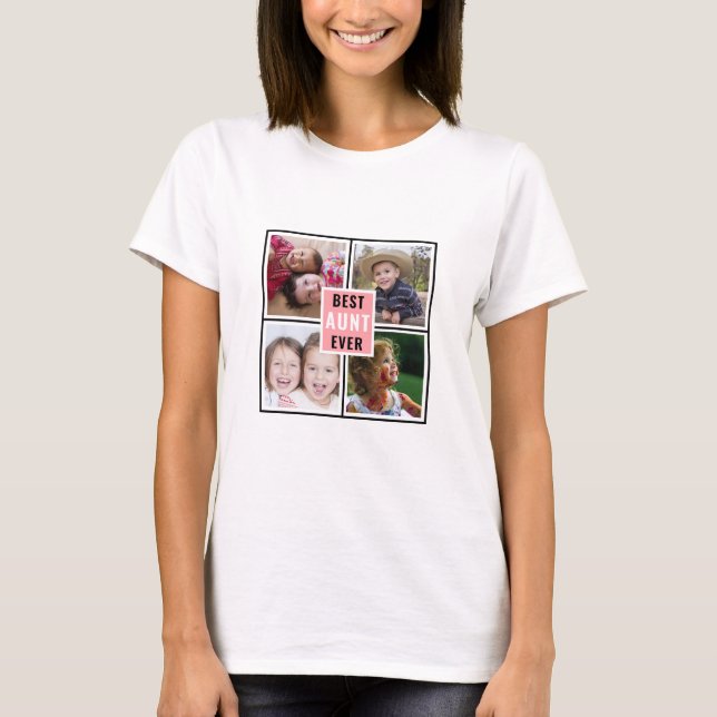 T-shirt Collection photo moderne de la meilleure tante Eve (Devant)