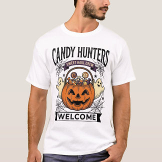 T-shirt Collectionneur de bonbons Halloween Gravure vintag