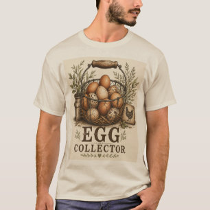 T-shirt Collectionneur d'œufs Art de ferme vintage Poule