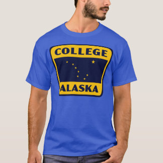 T-shirt Collège Alaska Insigne rétro Jaune