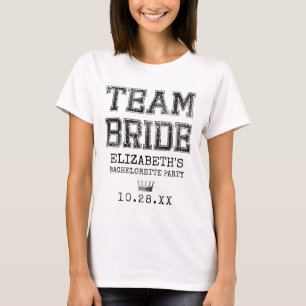 T-shirt Collegiate Team Bride Bachelorette Party