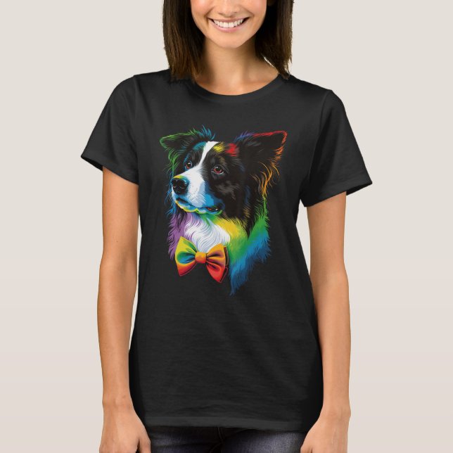 T-shirt Collie Chien à la frontière Collie Lover (Devant)