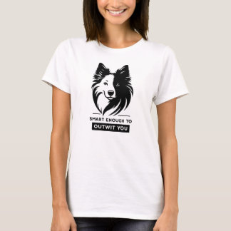 T-shirt Collie de bordure intelligente